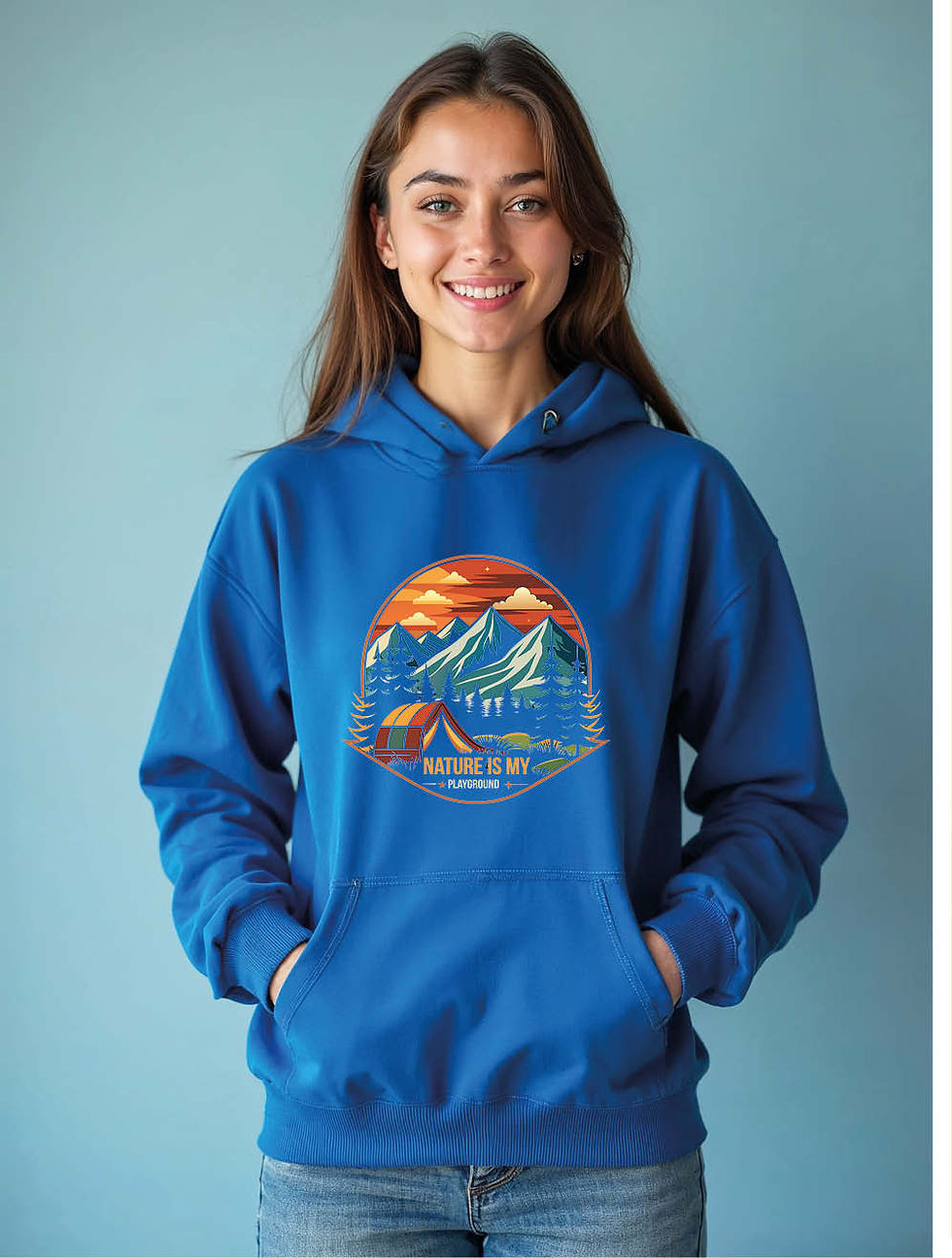 Thumbnail: nature is my playground Woman's Printed Graphic Stylish Hoodies