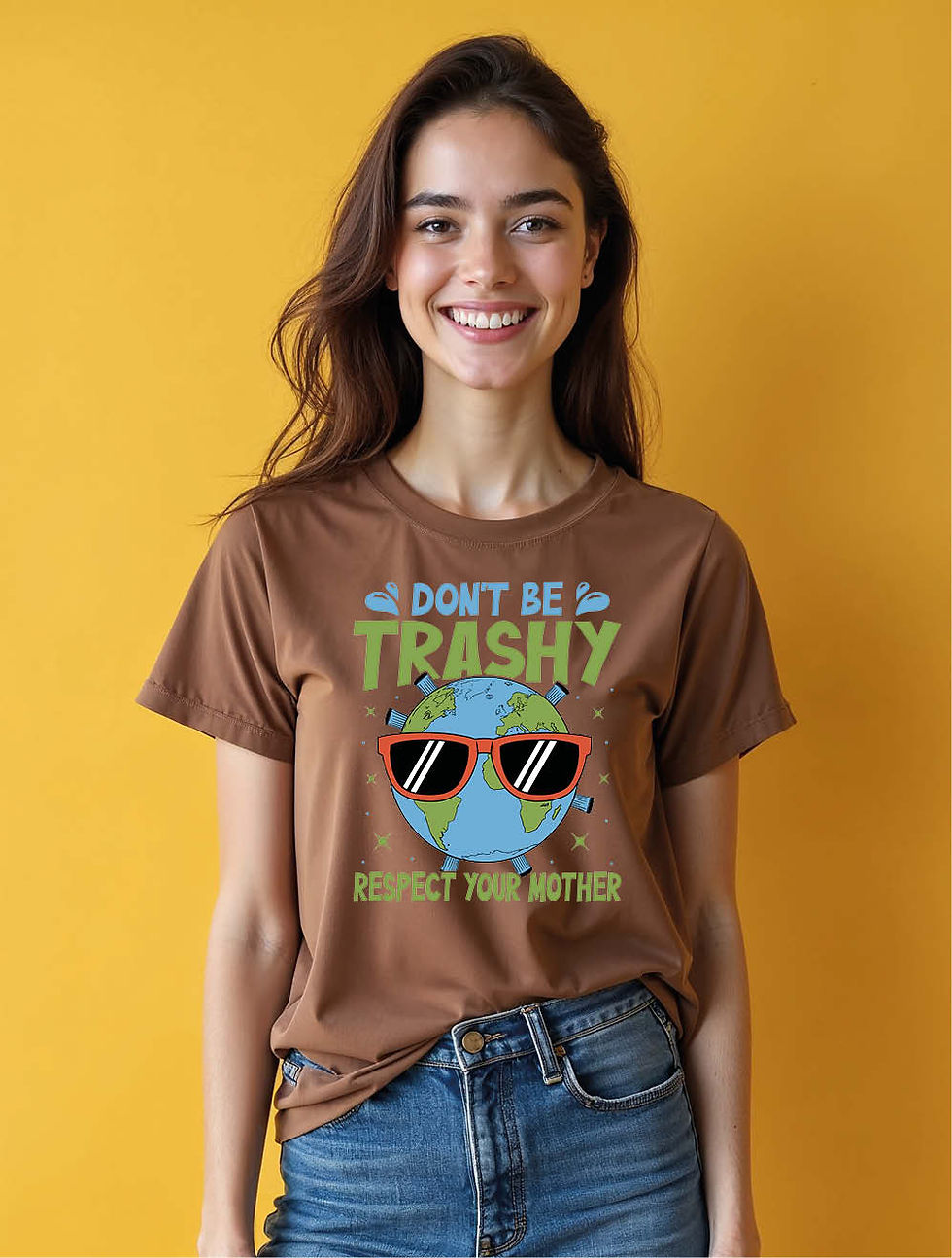 Thumbnail: Dont be trashy respect your mother Urban Women’s Typography T-Shirt – Hot Deal