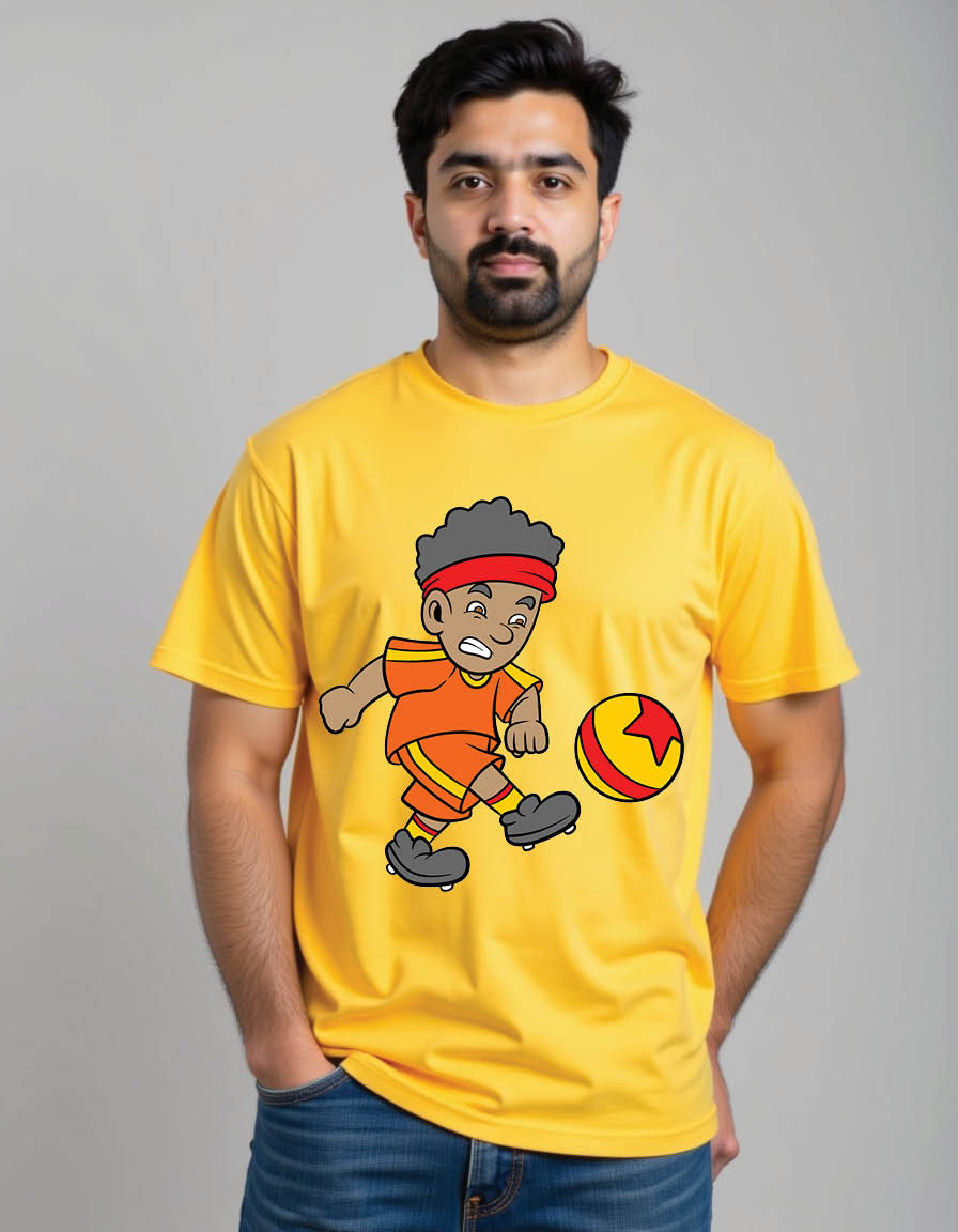 Thumbnail: football kids hand drawn style mens printed graphic t shirt
