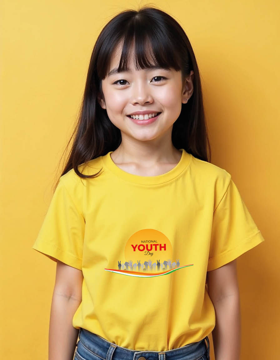 Thumbnail: Natinal youth day Unisex printed graphic t shirt