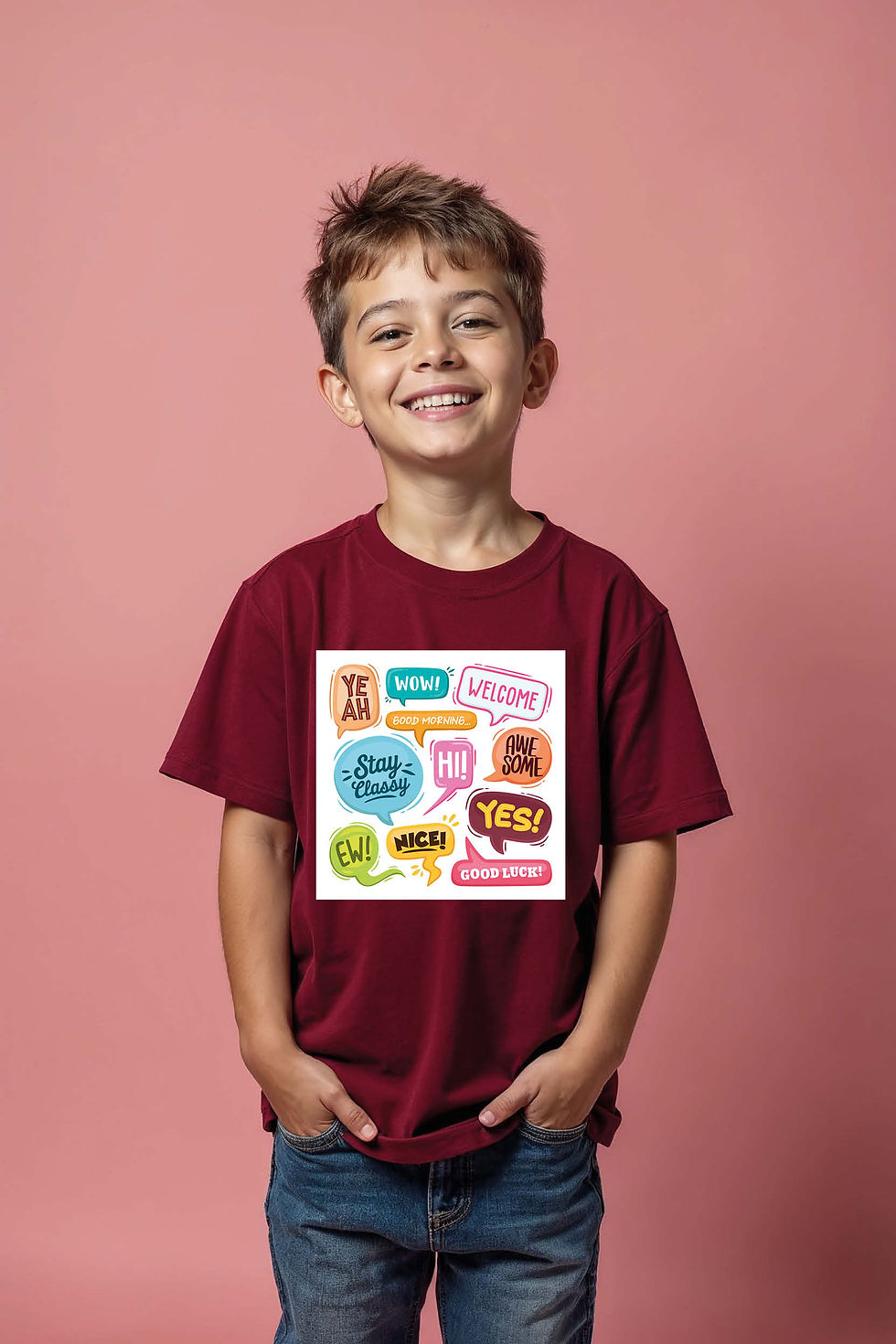 Uplifting Positive Sayings Graphic Tee Trendy Unisex Kids Graphic Tee