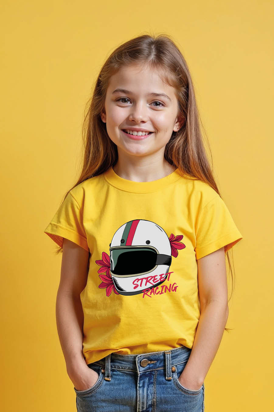 Thumbnail: street racing Fashion Kids Printed T-Shirt – Design Print for Boys & Girls