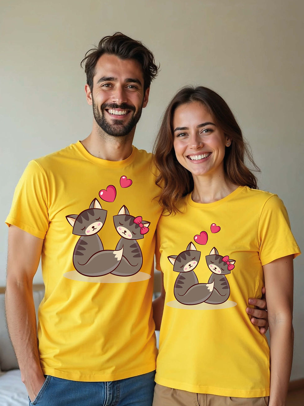 Valentine’s Animal Couple Matching Tee Lovers Edition – Sale