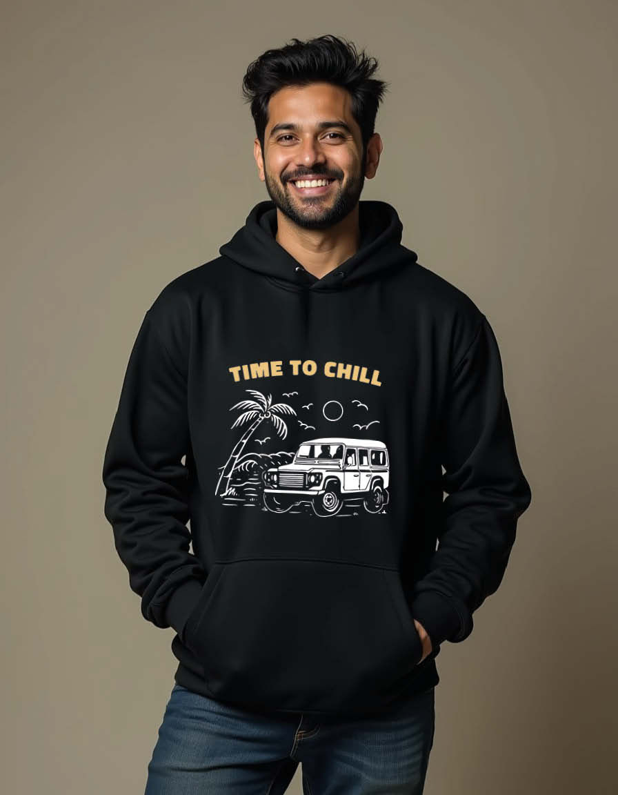 Thumbnail: time to chill Unisex Graphic Printed Hoodies for mens & womens