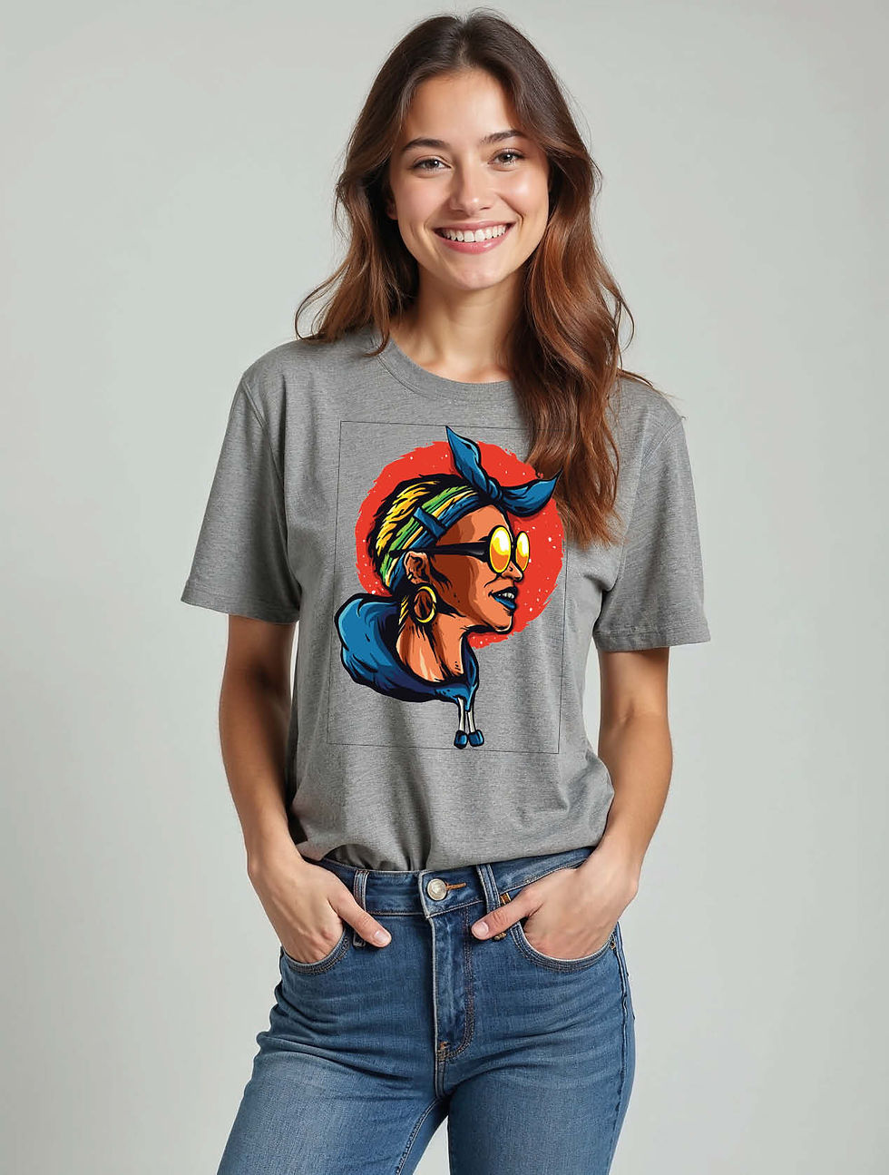 Thumbnail: Bandana Style Classic Women’s Printed  Graphic T-Shirt – Discount Offer