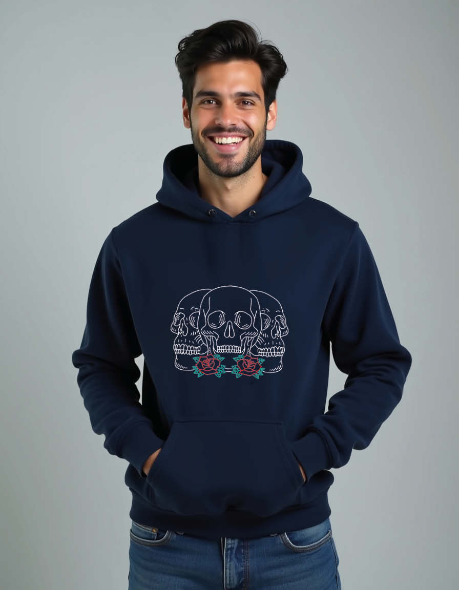 Thumbnail: skull dagger and rose vintage Unisex Graphic Printed Hoodies for mens & womens