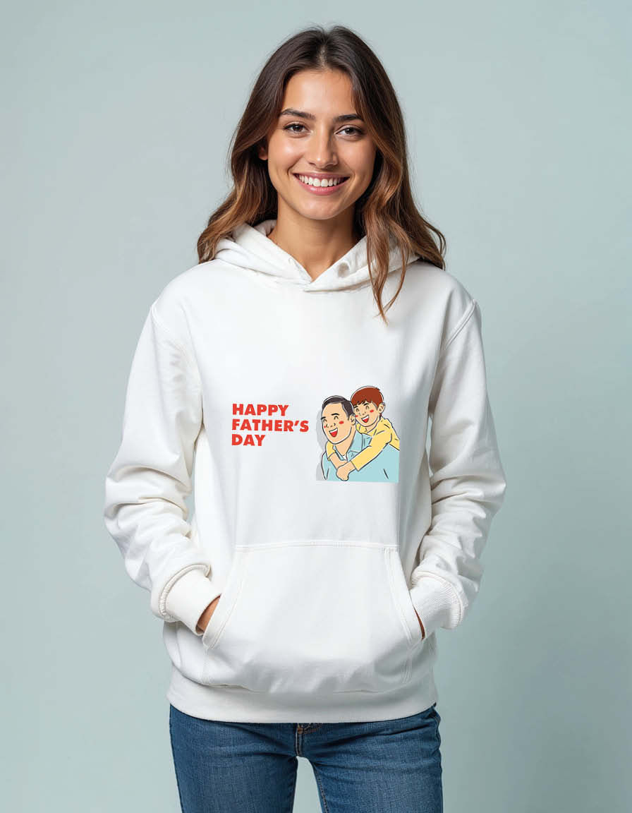 Thumbnail: happy fathers day Unisex Graphic Printed Hoodies for mens & womens