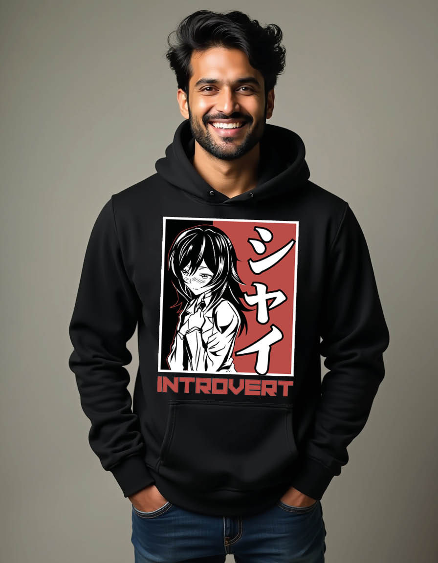 Thumbnail: introvert Stylish Men’s Streetwear Hoodie – Premium Graphic Printed Design | Buy