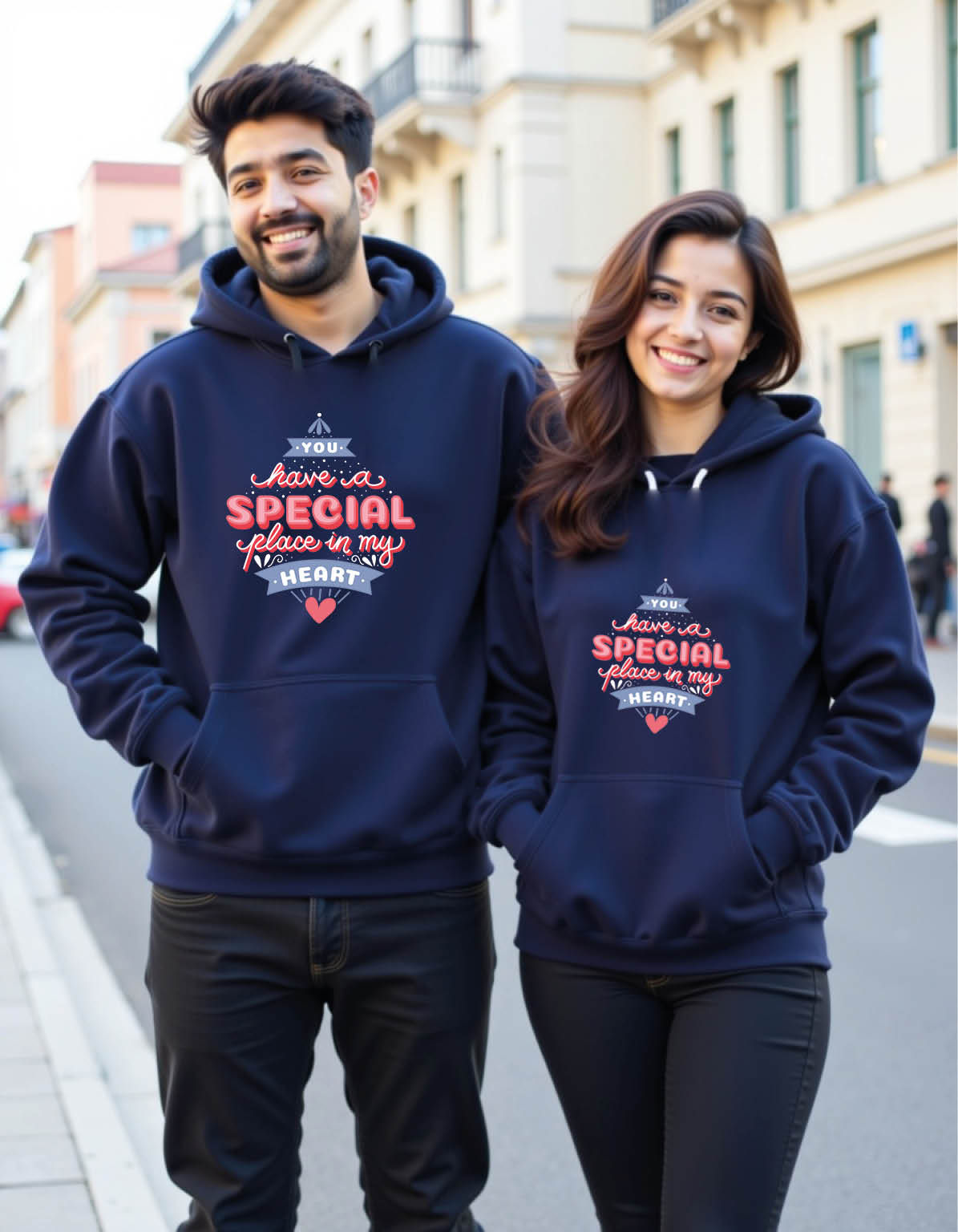 you have a special place in my heart Urban Fashion Printed Graphic Couple Hoodie