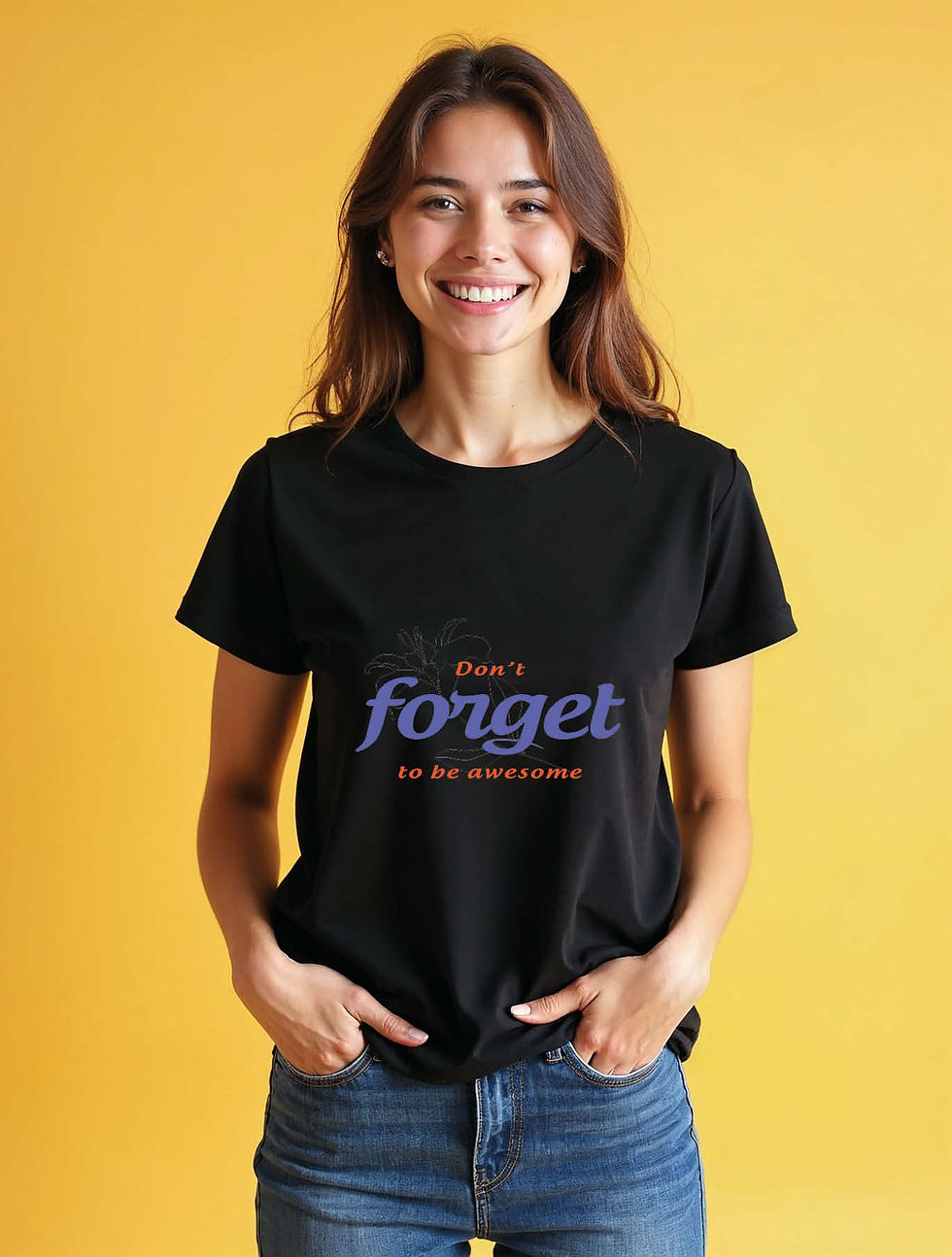 Thumbnail: don't forget to be awesome Classic Women’s Printed Streetwear T-Shirt – Sale