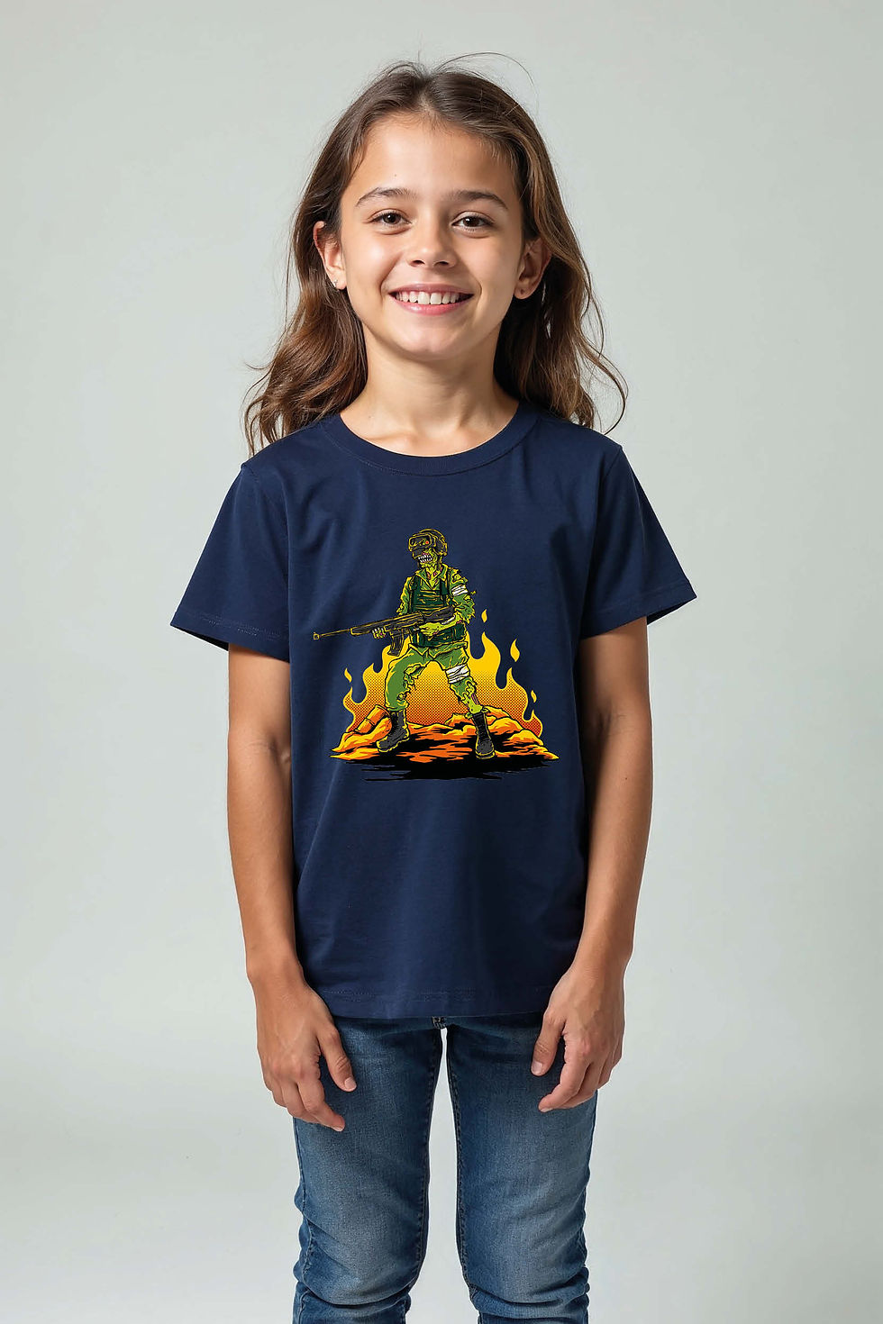 Thumbnail: Brave Soldier Graphic Kids T-Shirt – Army Hero Theme Tee for Boys & Girls