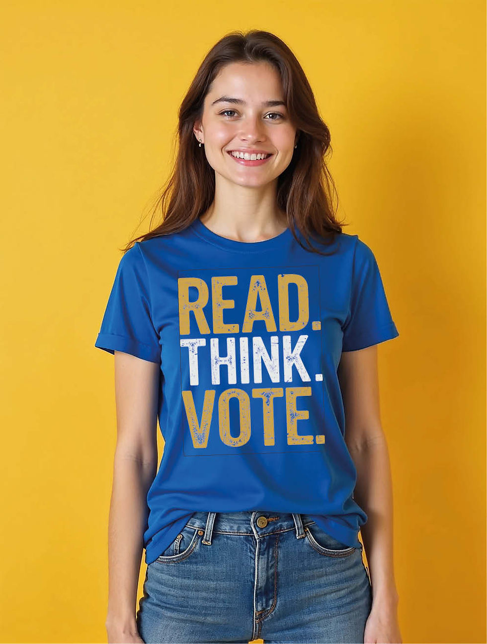 Thumbnail: Read think vote Chic Women’s Streetwear printed T-Shirt – Sale