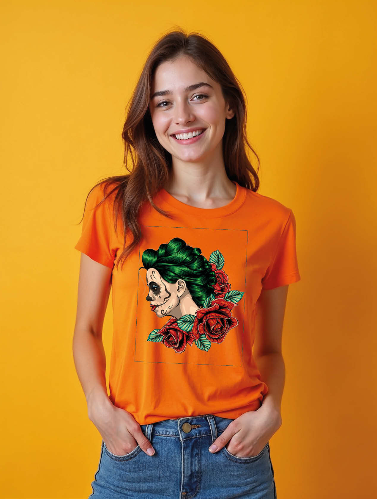 Rose Catrina Stylish Women’s Graphic T-Shirt – Premium Quality