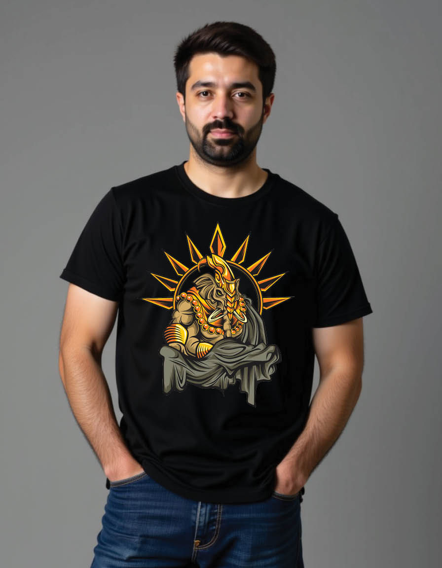 Thumbnail: elephant god mens printed graphic t shirt