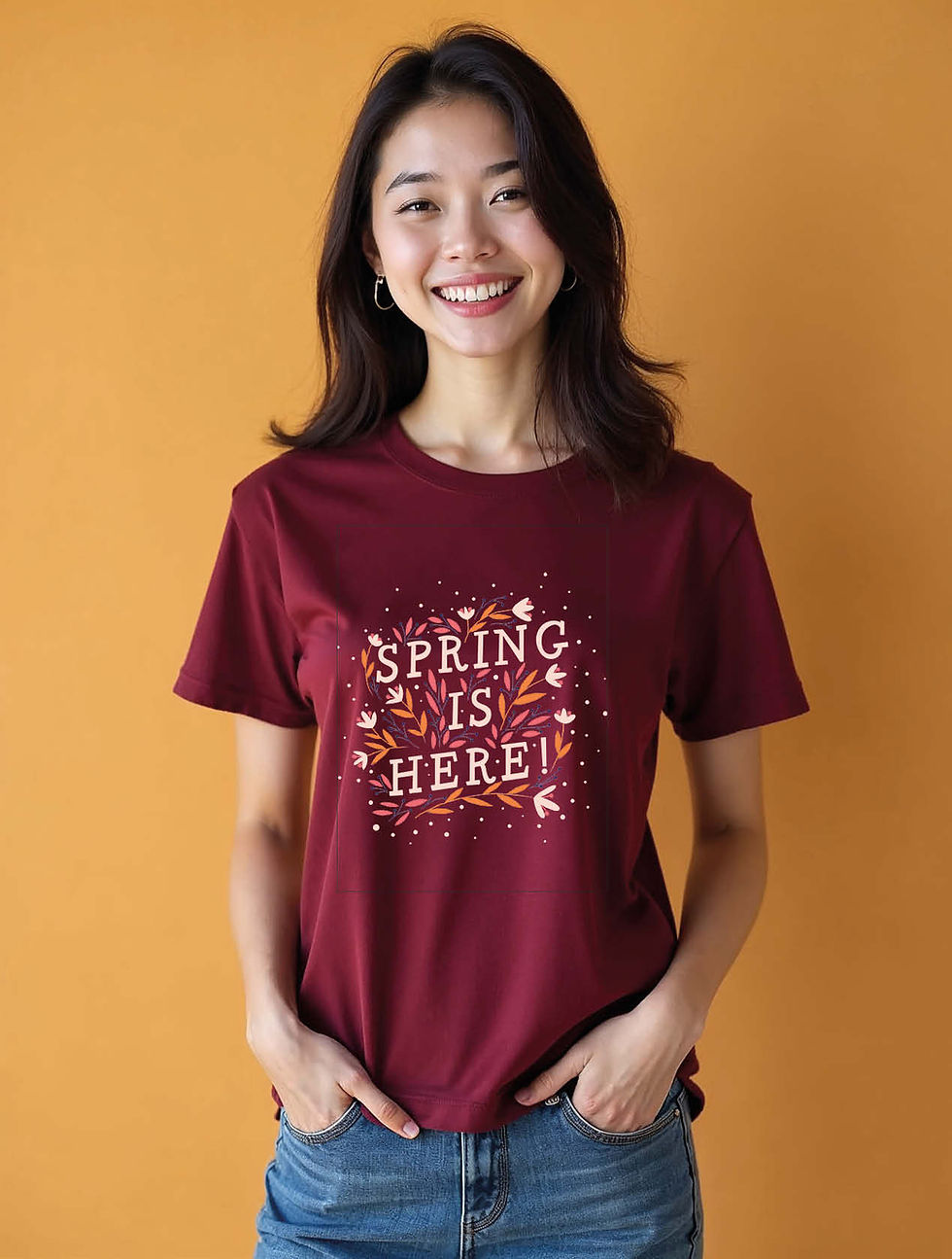 Thumbnail: spring is here Casual Women’s Printed Graphic Streetwear T-Shirt – Shop Now