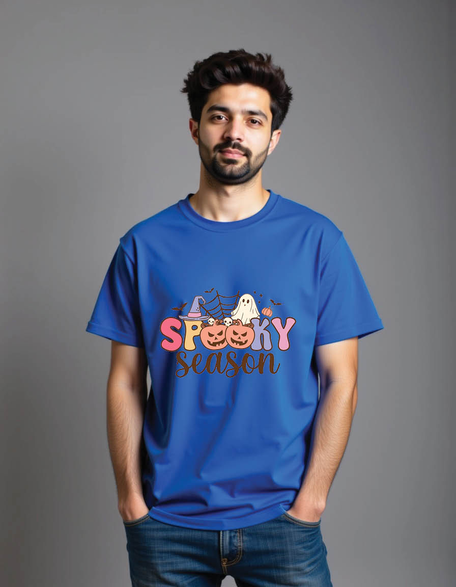 Thumbnail: spooky season retro groovy halloween mens printed graphic t shirt