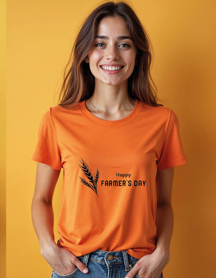 Thumbnail: Happy farmers day Unisex printed graphic t shirt