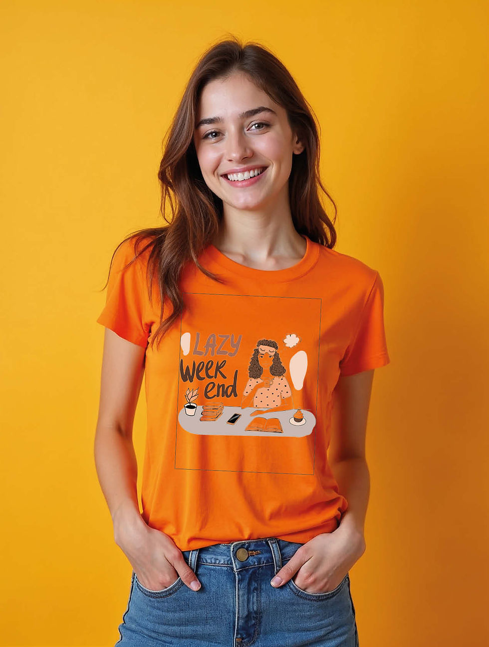Thumbnail: lazy week end Stylish Women’s Stylish Quote T-Shirt – Fast Delivery