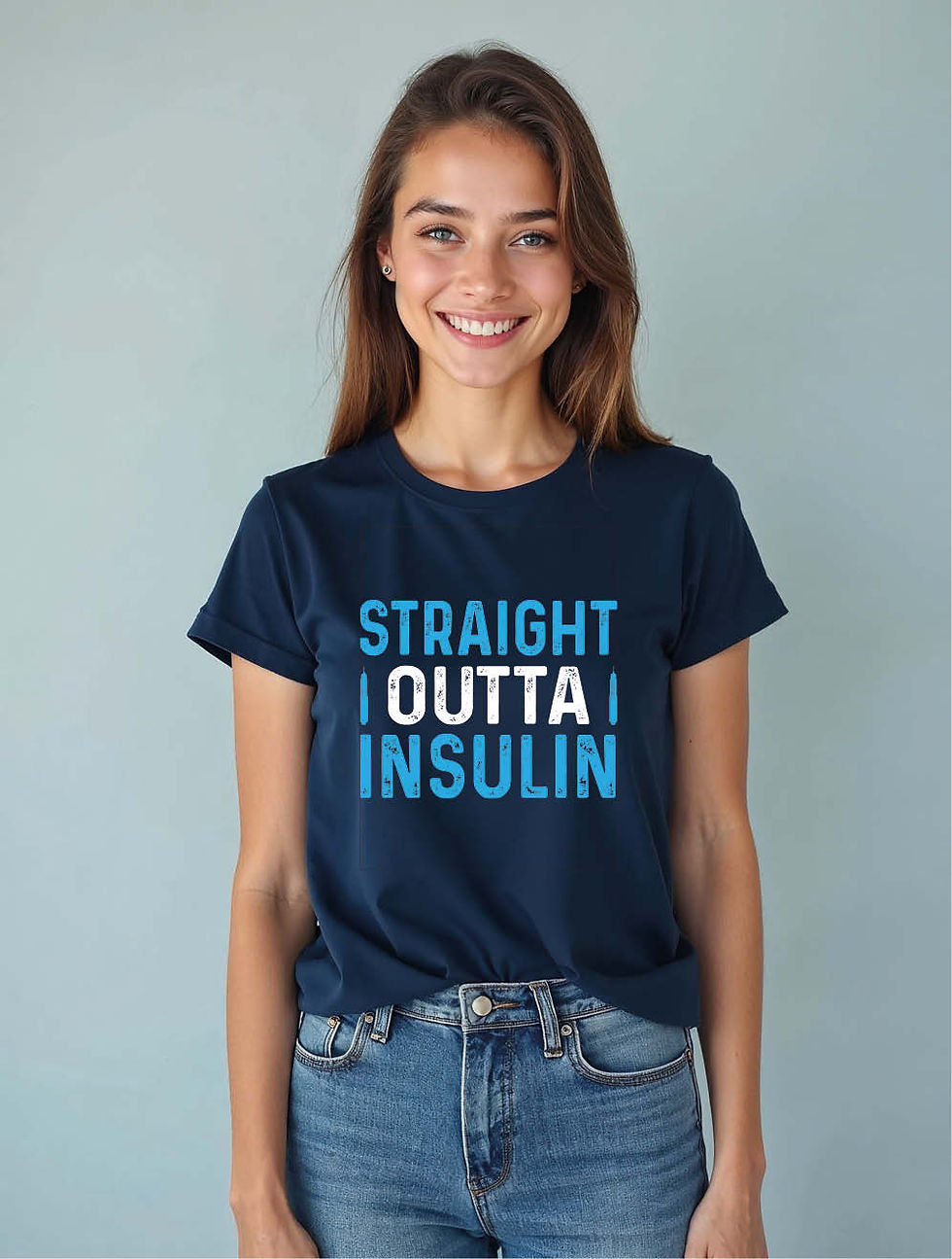 Thumbnail: Straight outta insulin Modern Women’s Printed T-Shirt – Best Price