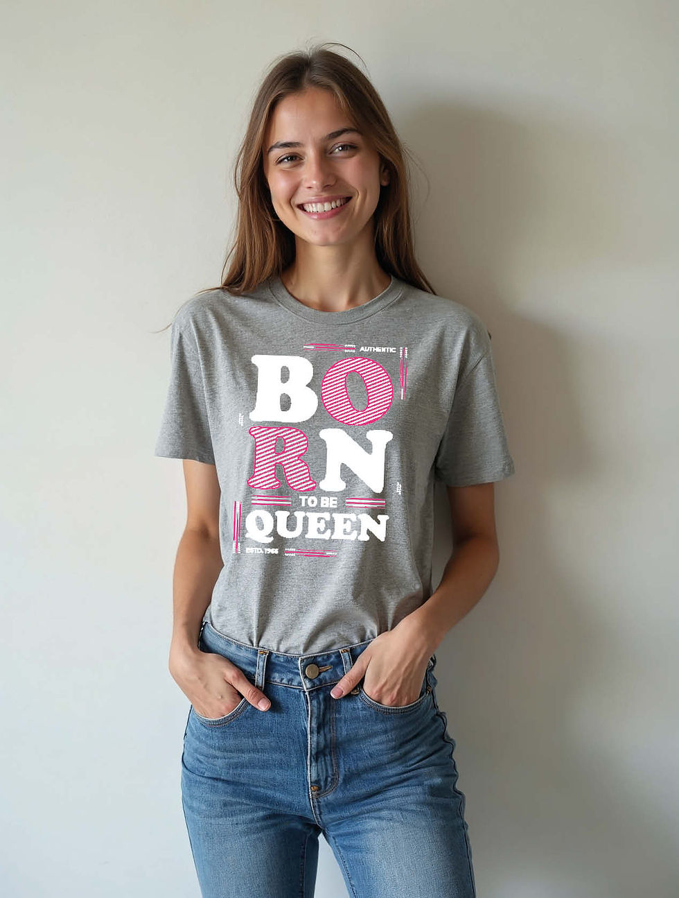 Thumbnail: born to be queen Classic Women’s Printed Graphic Streetwear T-Shirt – Buy Now