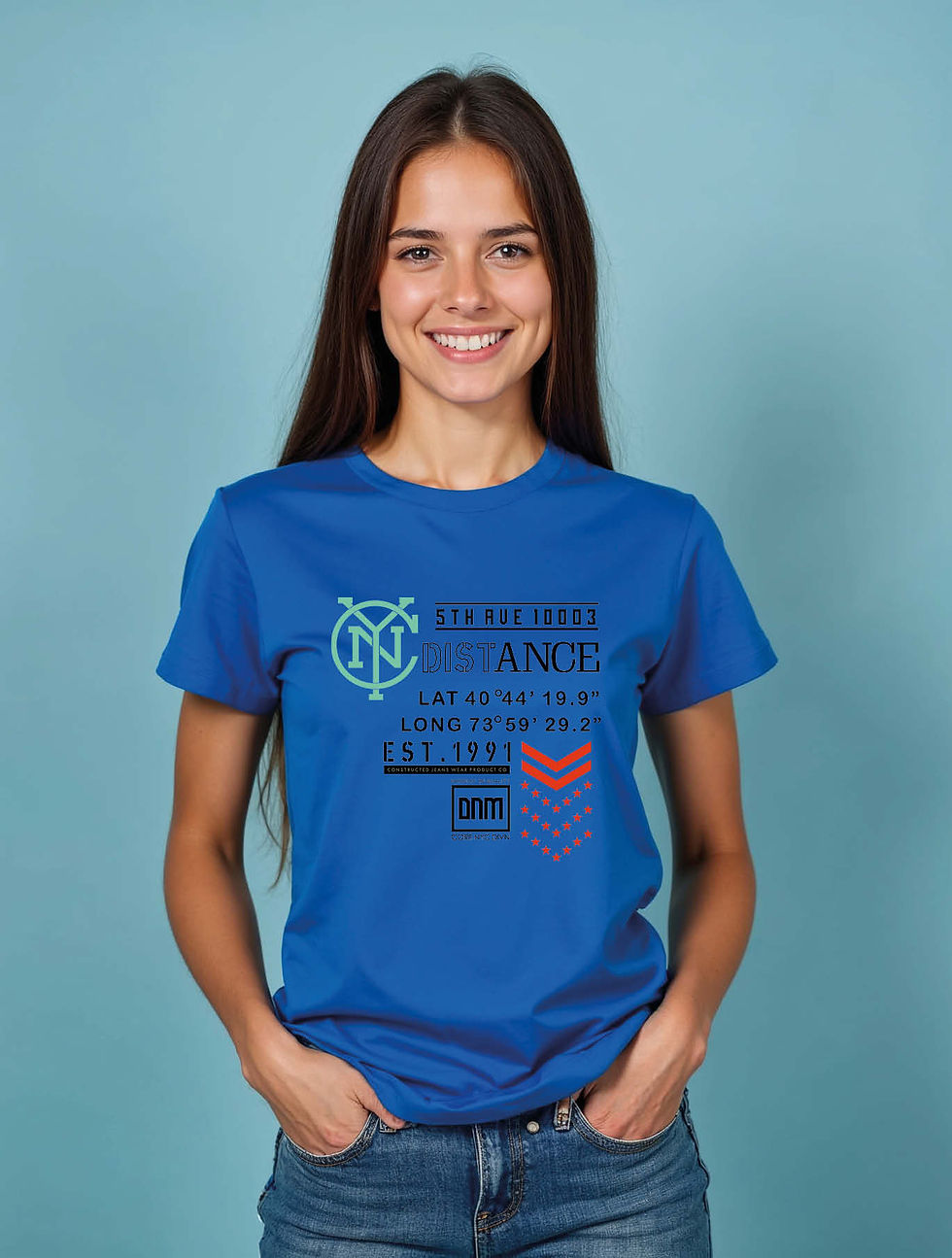 Thumbnail: NYC distance Stylish Women’s Printed Graphic Streetwear T-Shirt – Sale