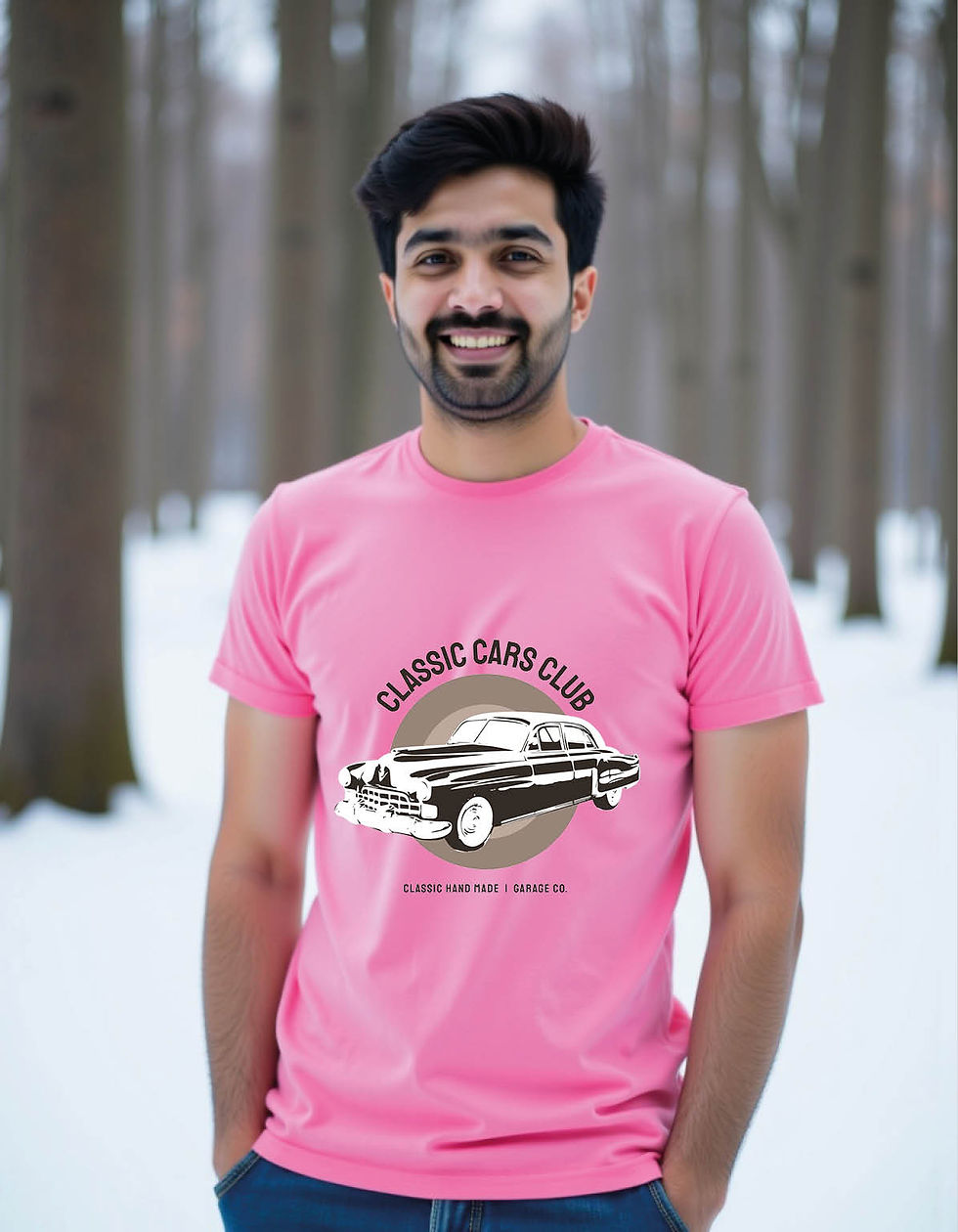 Thumbnail: classic car cartoon mens printed graphic t shirts