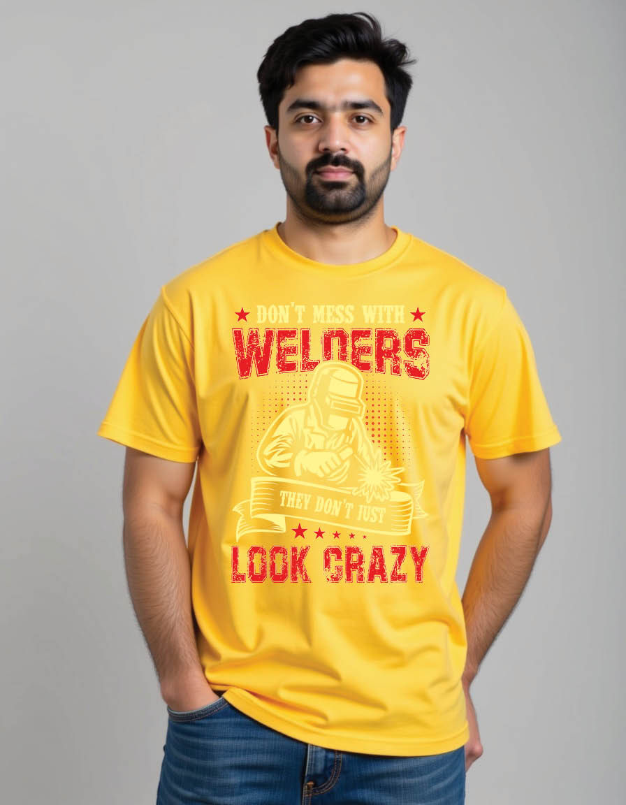 Thumbnail: dont mess with welders they dont just look mens printed graphic t shirt