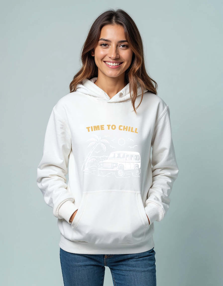 Thumbnail: time to chill Unisex Graphic Printed Hoodies for mens & womens