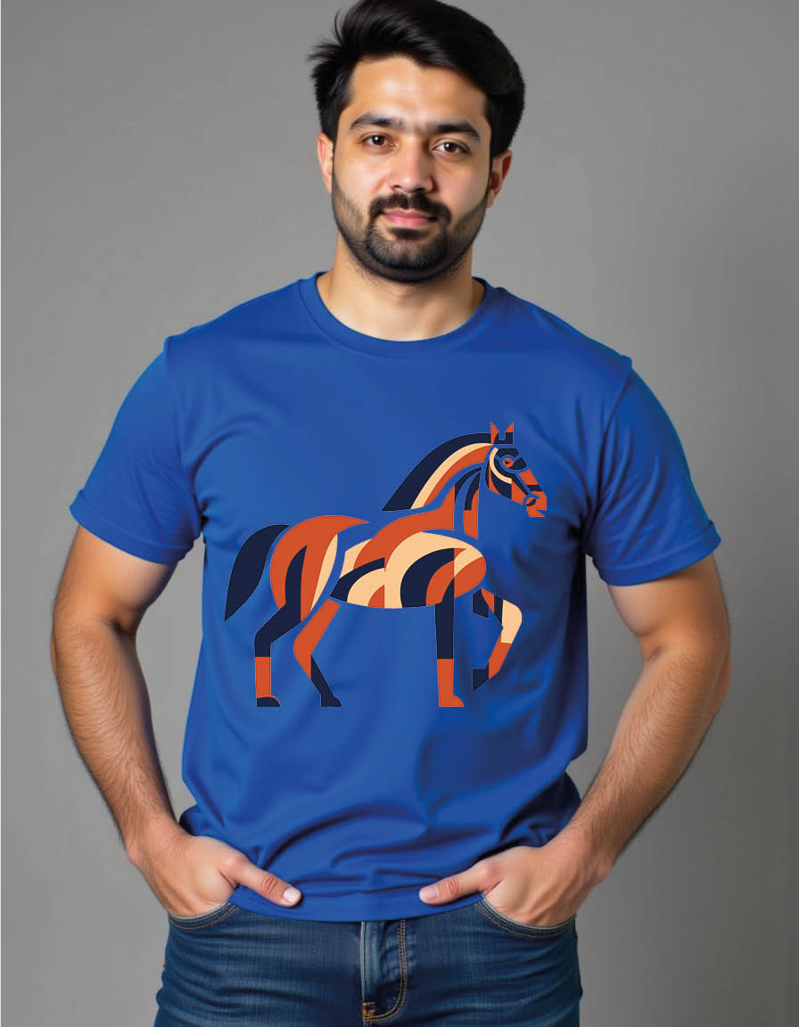 Thumbnail: horse pop art mens printed graphic t shirt
