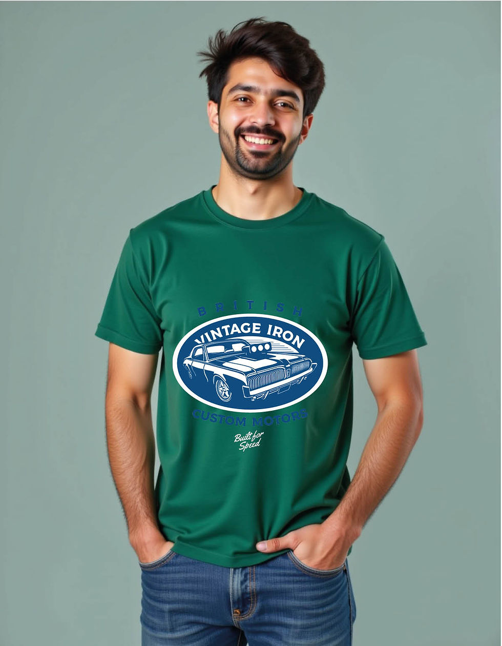 Thumbnail: Racing car mens printed graphic t shirt