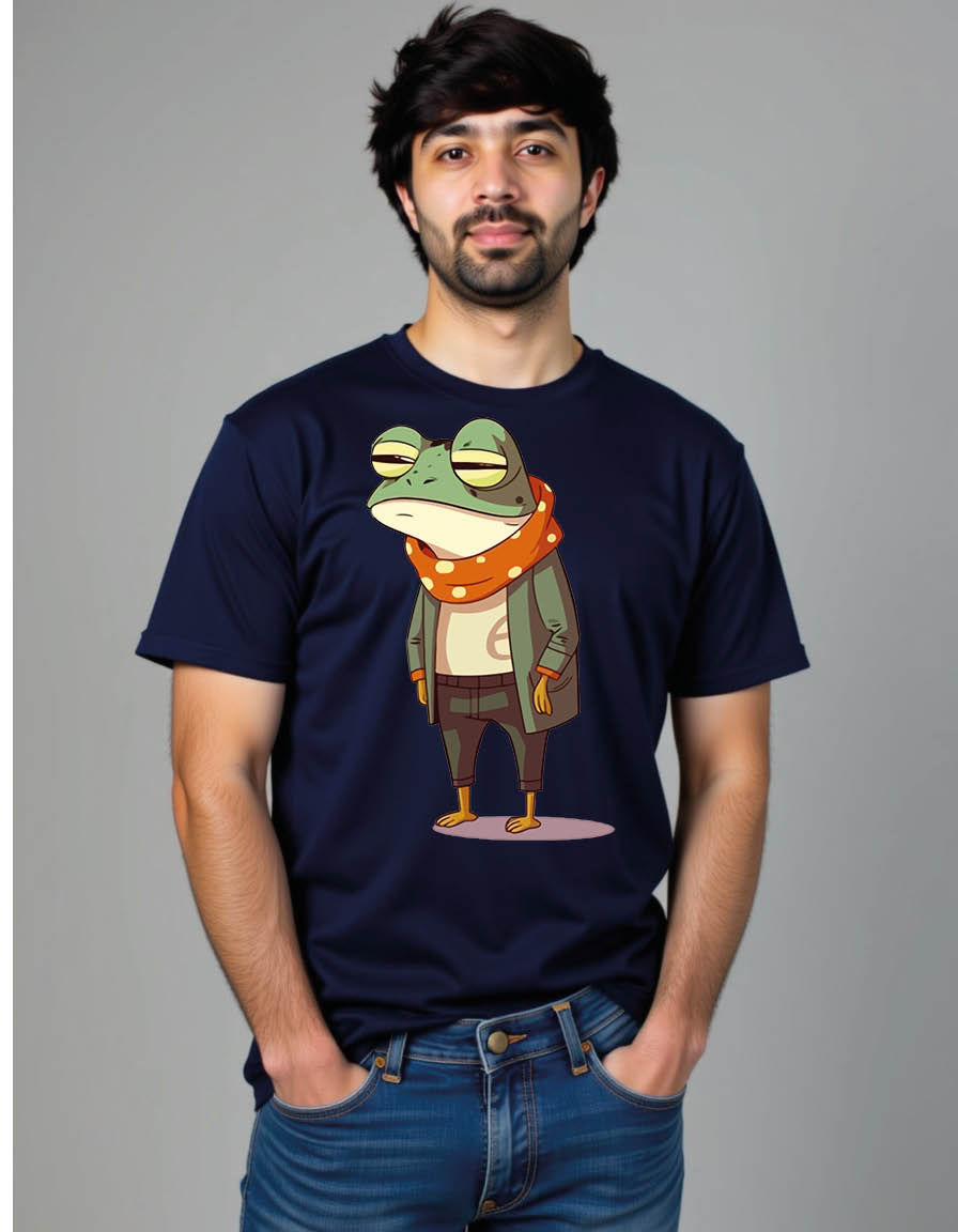 Thumbnail: cartoon frog mens printed graphic t shirt