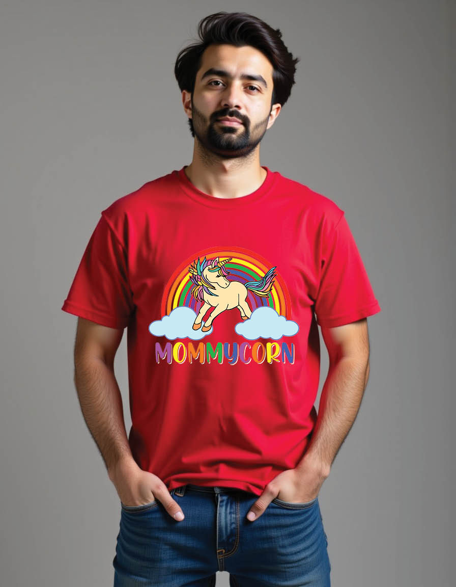 Thumbnail: mommycorn unicorn mother quotes mens printed graphic t shirt