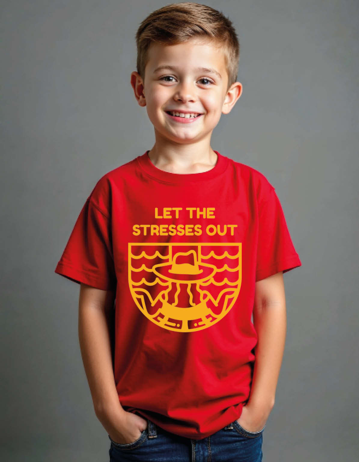 Lets the stressout Unisex Printed T-Shirt for All