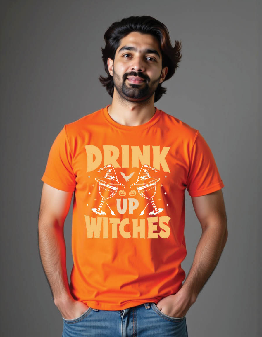 Thumbnail: drink up witches halloween mens printed graphic t shirt