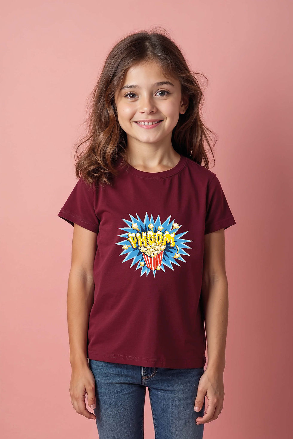 Popcorn Boom Comic Kids T-Shirt Cute Trendy Printed Tee for Kids