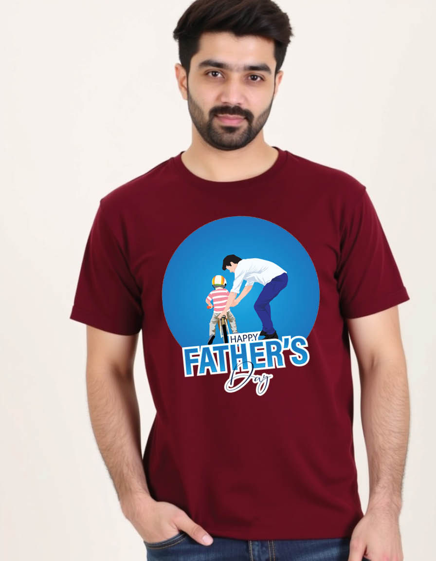 Thumbnail: Happy Fathers day Unisex printed graphic t shirt