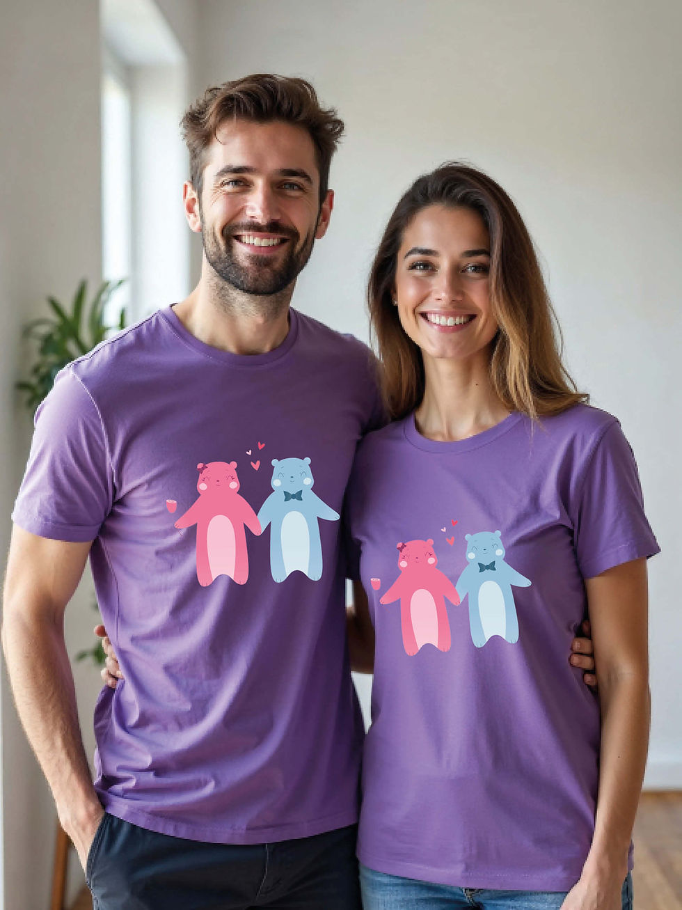 Thumbnail: Stylish Animal Couple T-Shirt Lovers Edition – Buy Now