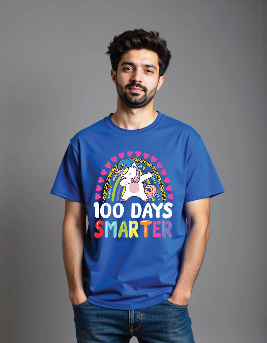 Thumbnail: 100 days smarter 100th day school mens printed graphic t shirt