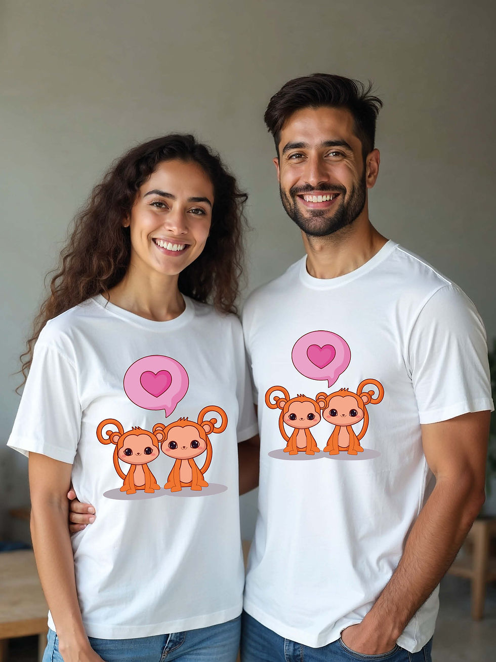 Trendy Animal Couple Matching Tee Lovers Edition – Limited