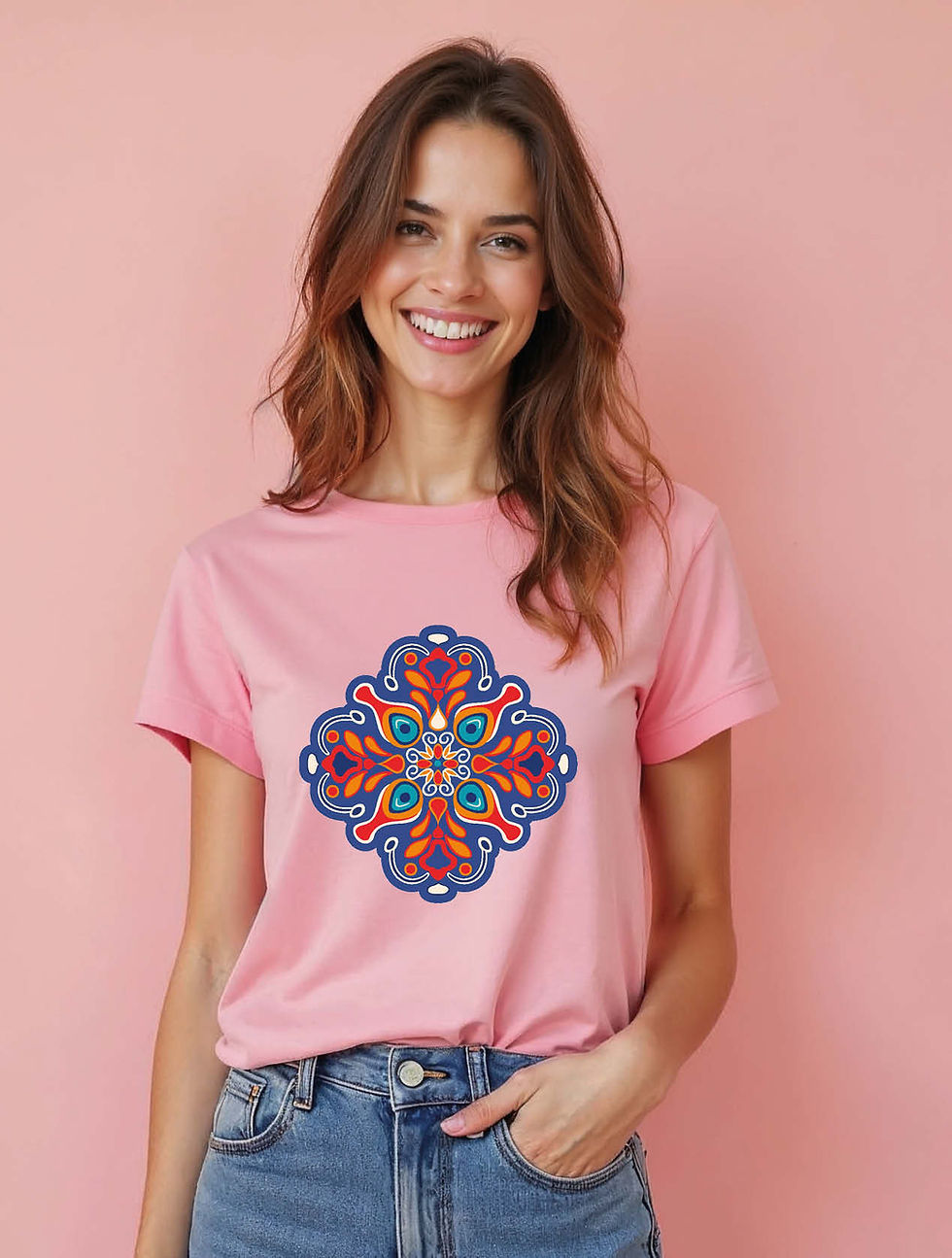 Thumbnail: Mandala Burst Trendy Women’s Printed Graphic Streetwear T-Shirt – Hot Deal