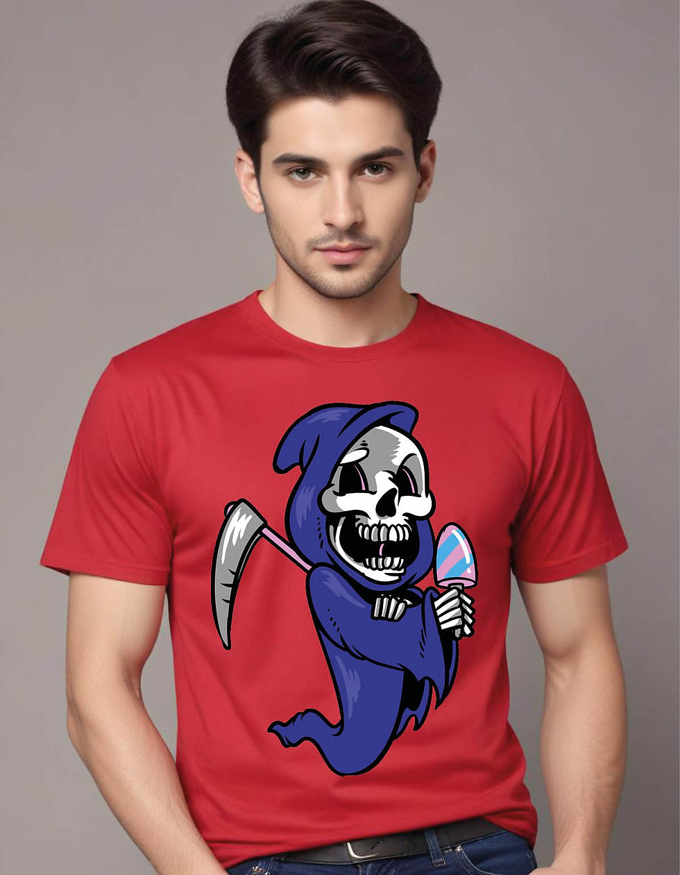 Thumbnail: death cream mens printed graphic t shirt