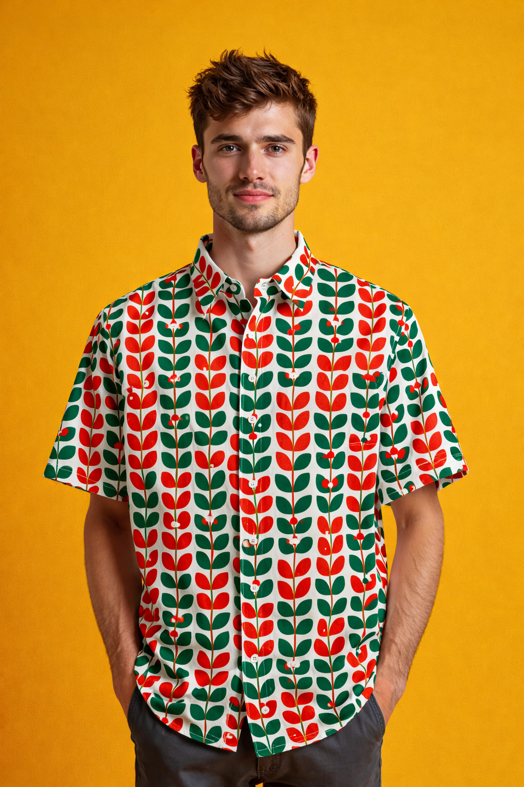 Trendsetter Patterned All Over Print Oversized Shirt