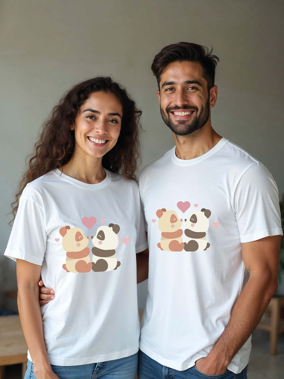 Thumbnail: Romantic Animal Couple T-Shirt Lovers Edition – Buy Now