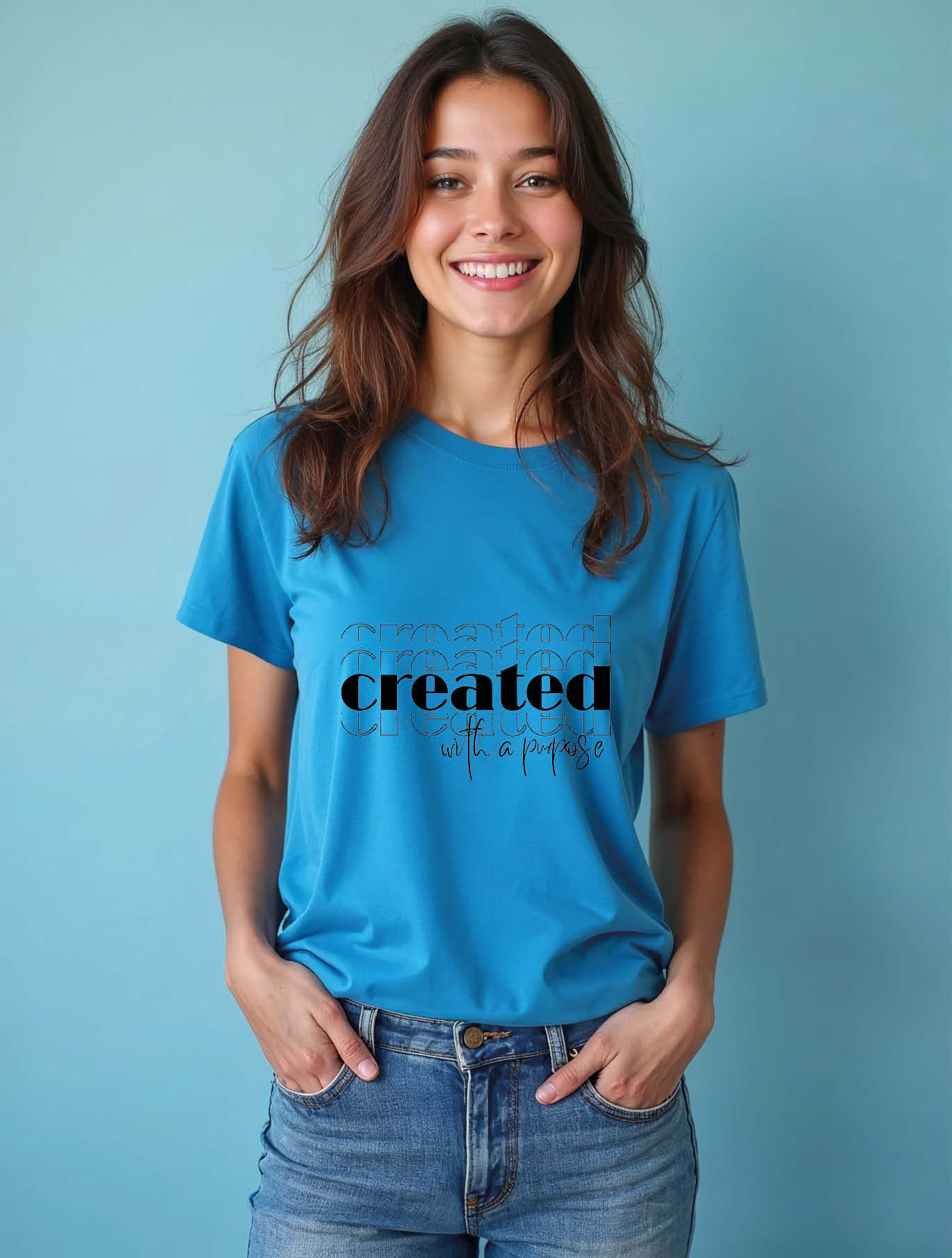 created with a purpose Modern Women’s printed graphic T-Shirt
