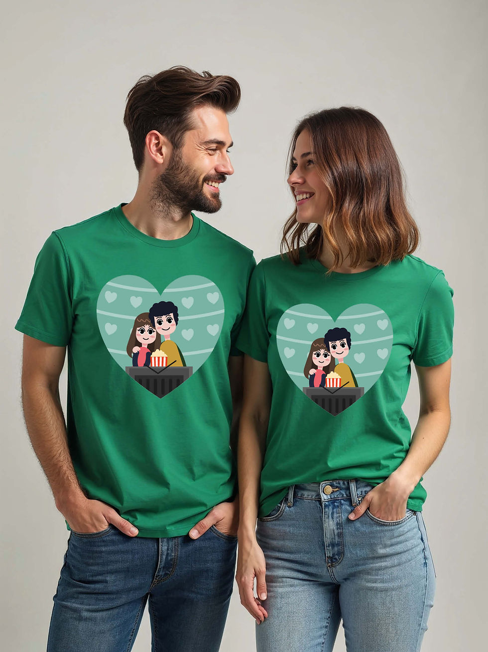 Thumbnail: Couple Goals Cartoon Couple Matching Tee Lovers Edition – Fast Delivery