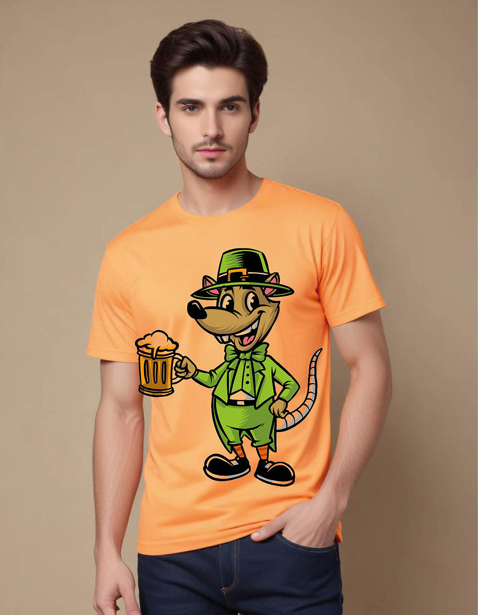 Thumbnail: irish rat 01 mens printed graphic t shirt