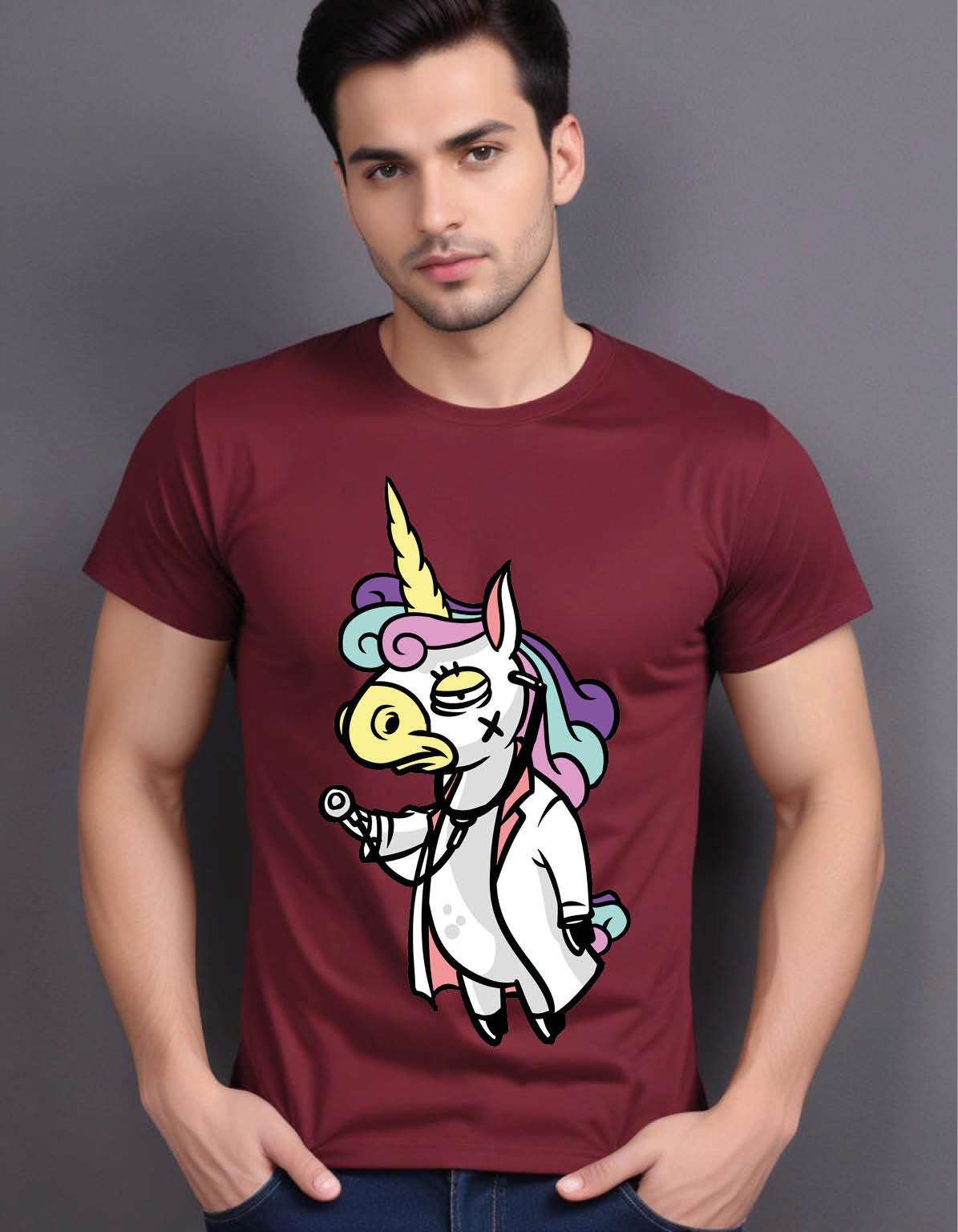 doctor unicorn mens printed graphic t shirt