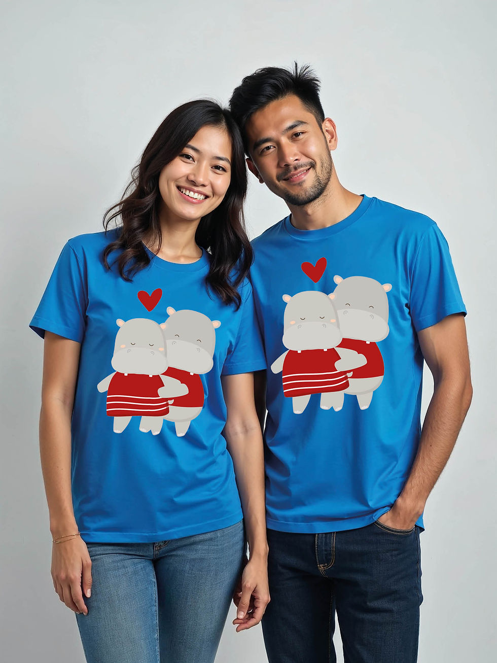 Thumbnail: Romantic Cartoon Couple Matching Tee Lovers Edition – Best Price