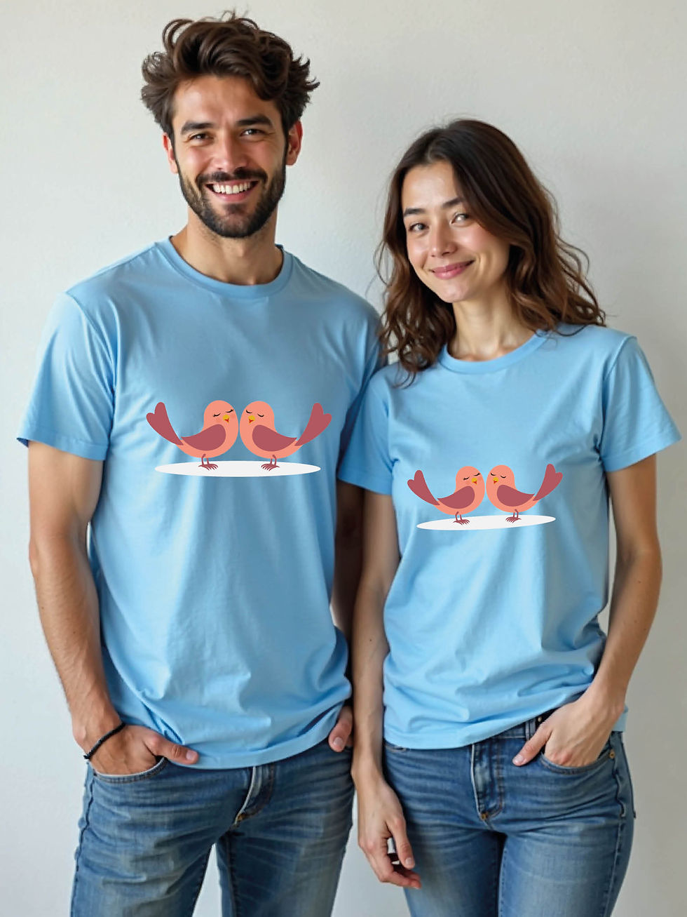Valentine’s Cartoon Couple Matching Tee Lovers Edition – Sale