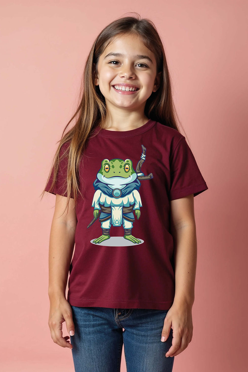 Ninja Frog Warrior Kids T-Shirt – Cool Cartoon Fighter Print Tee for Boys